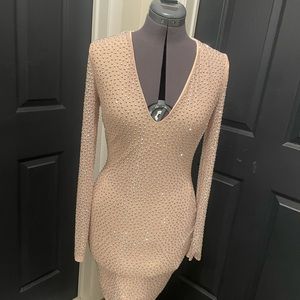 Blush pink bedazzled dress !